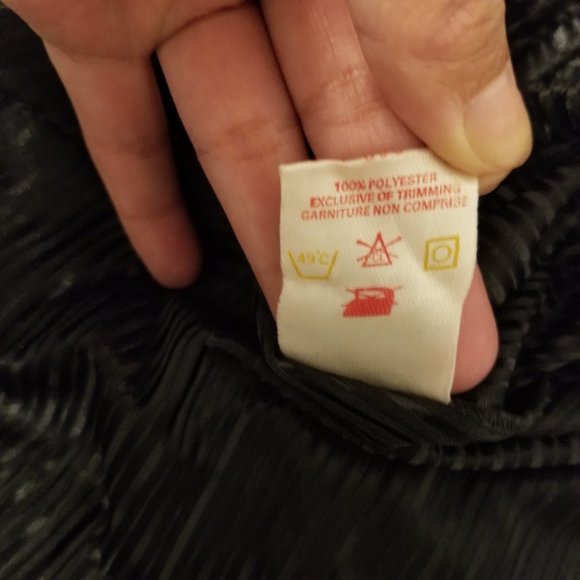 Vintage Molyclaire Lingerie Skirt Slip Slit Striped Lace Midi Length - Picture 11 of 11